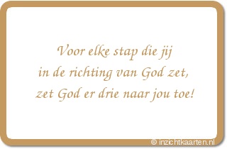 Voor elke stap die jij in de richting van God zet, zet God er drie naar jou toe!