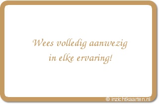 Wees volledig aanwezig in elke ervaring!